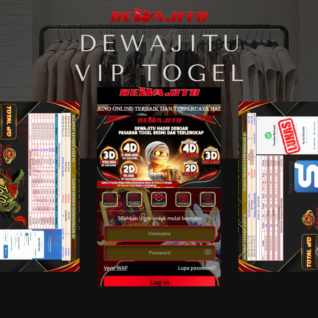Dewajitu VIP Togel Macau 👗 BBFS 6D, Cashback 10 % Mingguan & Notifikasi Jackpot